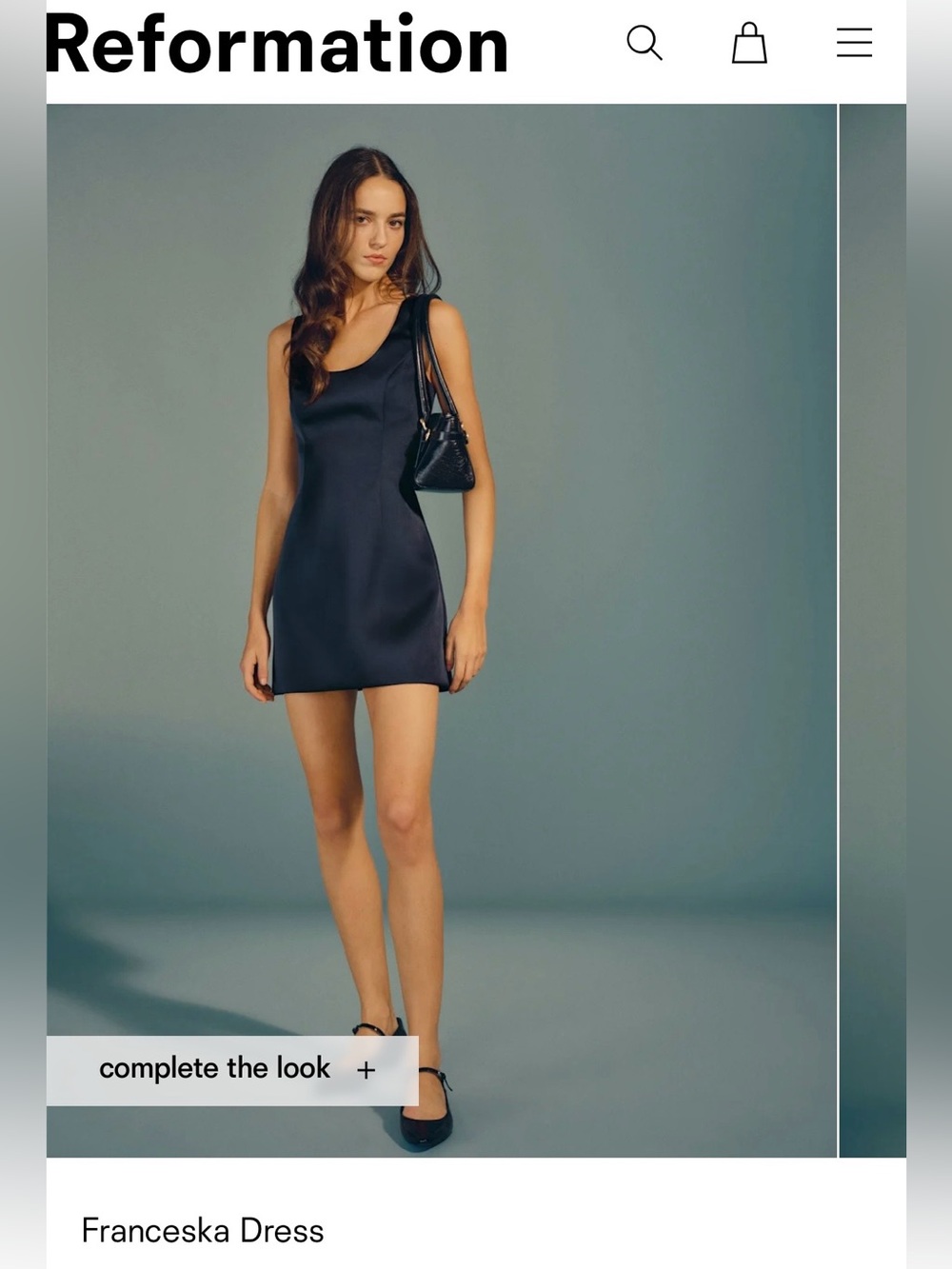 (NWT)Reformation Franceska Dress Blue Size 12